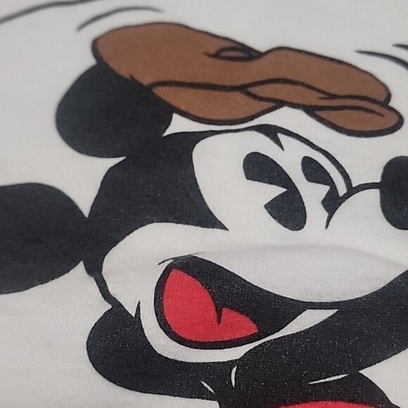 Vintage 90s Disney Mickey Mouse Golf T-Shirt FORE! Graphic Tee White Single... - Picture 6 of 14